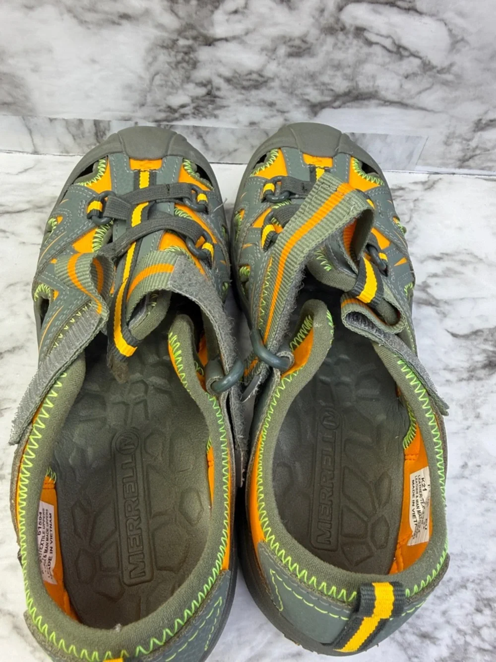 Merrell Hydro Olive Boys Youth Waterproof Shoes Sandals Size 3 US Medium